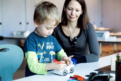 Das Elektromobil - Tandem / Bunt und elektrisch