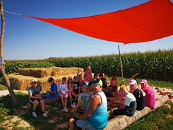 Besuch des Maislabyrinths