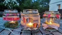 DIY Sommerliches Windlicht