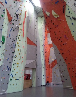 Klettern in der DAV-Halle Freising, 1