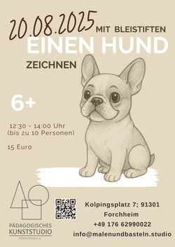 Zeichenworkshop Einen Hund mit Bleistift zeichnen