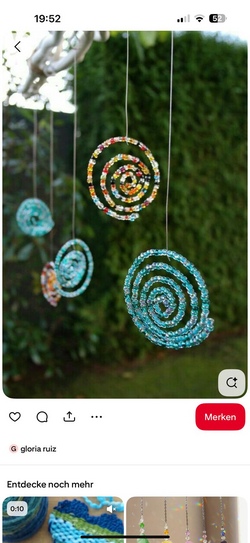 Windspiel Glitzer-Schnecken
