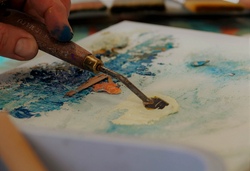 Malen und Gestalten mit Acryl und Sturkturmaterial für Jugendliche ab 12 Jahren