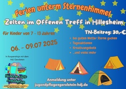 Ferien unterm Sternenhimmel (ausgebucht nur noch Warteliste verfügbar)