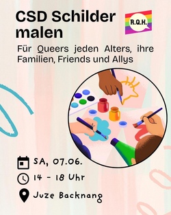 Queerer Jugendtreff: CSD Schilder basteln