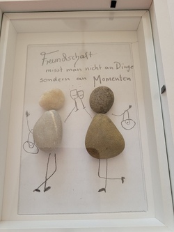 Kunstwerke aus Kieselsteinen