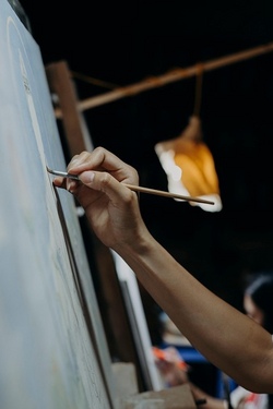 Kartengestaltung mit Aquarellstiften