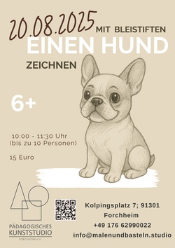 Zeichenworkshop Einen Hund mit Bleistift zeichnen