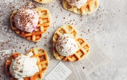 Waffeln backen