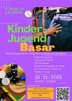 Kinder- und Jugendbasar: Jugendliche verkaufen an Jugendliche!