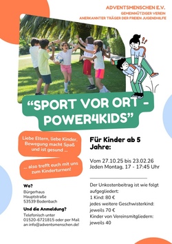 Sport vor Ort - Power4Kids