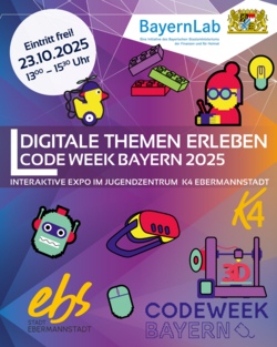 CodeWeek - Interaktive Expo! KI | Robotik | VR | 3D-Druck - Digitale Themen zum Erleben