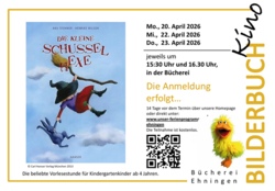 Bilderbuchkino im April für Kindergartenkinder im Alter von 4 bis 6 Jahren