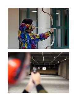 Luftgewehr, Lichtgewehr, Blasrohr und Bogenschießen - Schnuppertraining