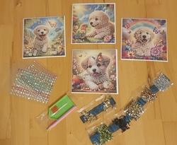 Diamond Painting - Hundebabies im Anmarsch