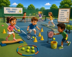 Spiel und Spaß rund um den Tennisball