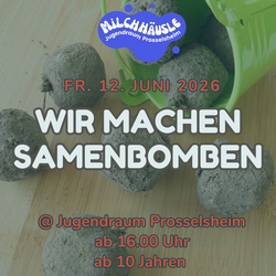 Samenbomben-Aktion @Jugendraum Prosselsheim