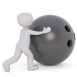 Wir gehen Bowlen