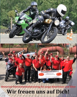 Motorrad-Fahrsicherheitstraining für junge Bikerinnen und Biker
