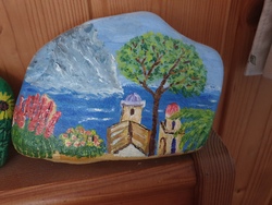 Steine mit Acrylfarben bemalen
