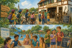 Radlausflug nach Prittriching ins Heimatmuseum und Freibad