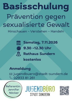 Basisschulung Prävention gegen sexualisierte Gewalt - Hinschauen - Verstehen- Handeln