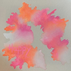 Experimente auf Leinwand mit Acrylfarbe