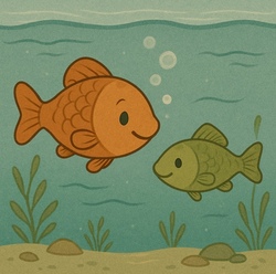 Fische in Fluss und See