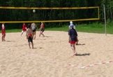 Beachvolleyball mit Grillen -Outdoor-