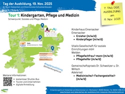 Tour 1: Kindergarten, Pflege und Medizin 