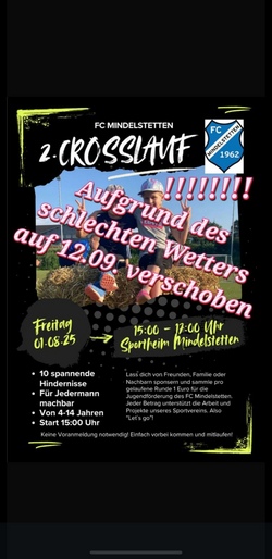 Crosslauf des FC Mindelstetten mit anschließendem Grillen auf dem Sportgelände