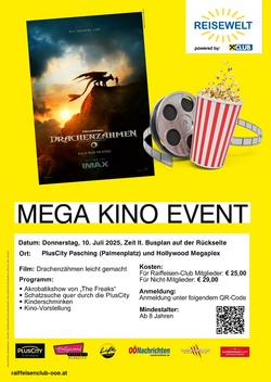 Mega Kino Event im Hollywood Megaplex  - Anmeldung über Veranstalter