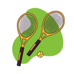 Spiel und Spaß auf dem Tennisplatz