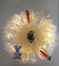 Beleuchteter Osterkranz!