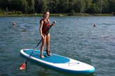 Stand Up Paddling am Steinberger See 