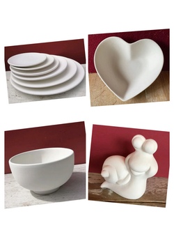 Keramik bemalen mit Martina und Barbara 