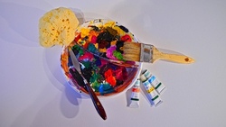 Holzgegenst&auml;nde mit Acryl bemalen