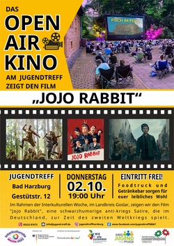 Open-Air-Kino / Interkulturelle Wochen im Landkreis Goslar / Film: "Jojo Rabbit"