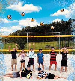 Wir spielen Beachvolleyball
