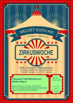Zirkuswoche 2025 Kinderanmeldung