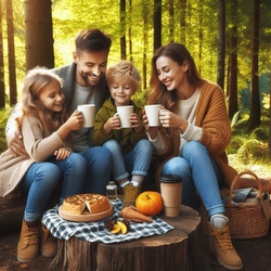 Elterncaf&eacute; im Wald