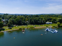 Nutzung des Aqua-Parkes im Badesee in Bad Staffelstein
