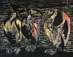 Linoleum schnitzen, drucken und malen
