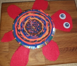Cooles CD-Schildkr&ouml;tenbild weben und gestalten 1