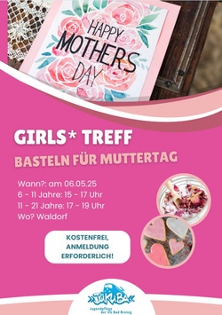 Girls* Treff Jugendliche 06.05.25  - ABGESAGT MANGELS TEILNEHMER