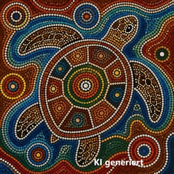 Aborigines - Stil mit Acryl