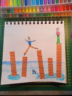 Kreativ mit Washi-Tape – Mixed Media auf Papier