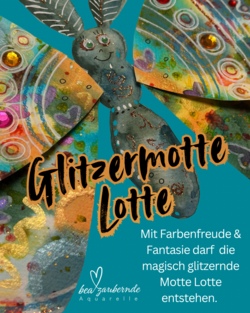 BeaZaubernde Aquarelle: Glitzermotte Lotte