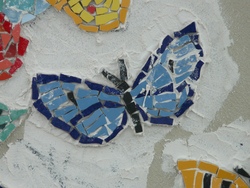Gips / Figuren, Tiere, mit Mosaik - Farbe