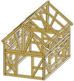 Rund um das Thema Holzbau, Bau Fachwerkhaus 